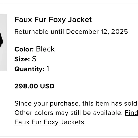 ALO Yoga Women's Black Foxy Jacket - Picture 3 of 4